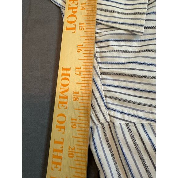 J Ferrari Button Down Shirt Men's Large, Short Sleeve summer multi color Stripes - Picture 4 of 8